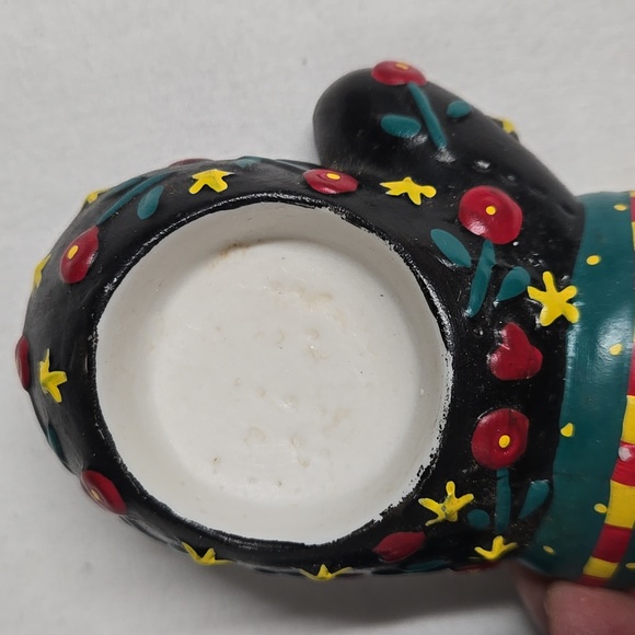 3 Vintage Mary Engelbreit ME Tea Light Candle Holders Christmas Mittens Decor - Picture 10 of 16